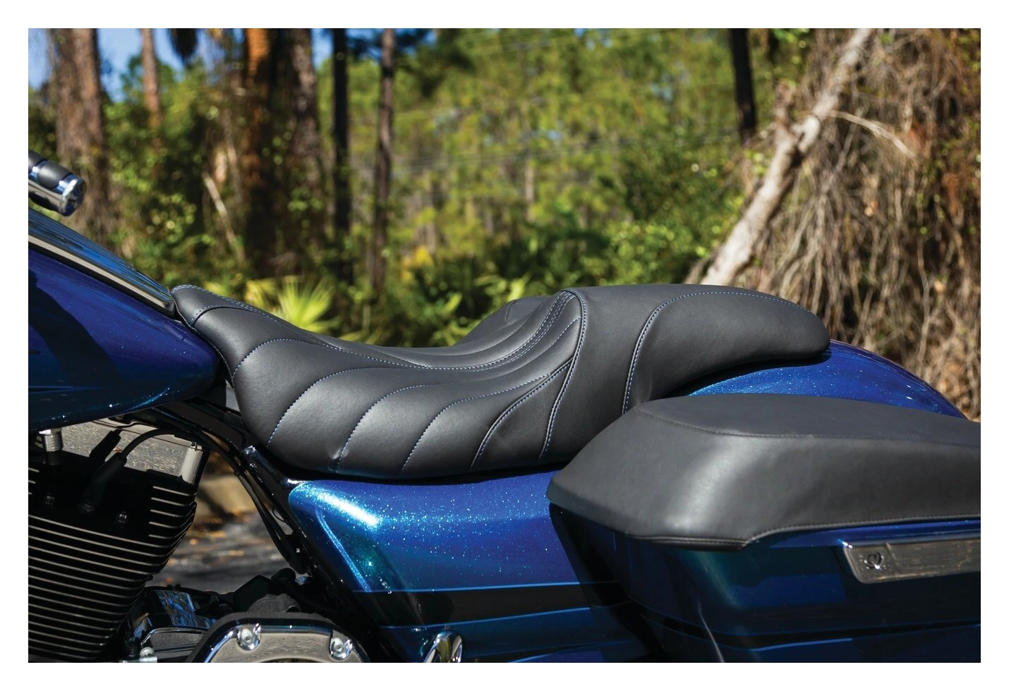 Mustang Seats Motorcycle Parts Revere By Mustang Journey 2-Up Seat For Harley 24 Mustang Seats Motorcycle Parts Revere By Mustang Journey 2-Up Seat For Harley - Image 22